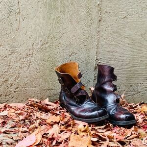 Cydwoq Brown Leather Buckle Ankle Boots Men's 7 US 40 EU | bottes en cuir brun